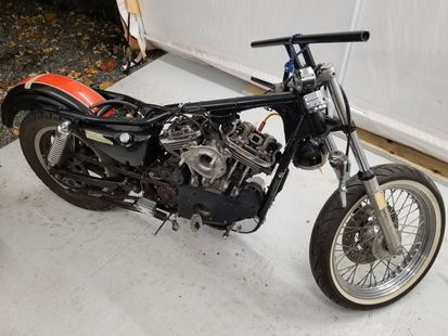 1987 Sportster 1100 30th Anniversary — Workshop build in progress