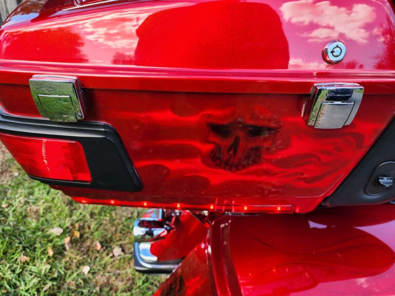 2008 Ultra Classic Custom — custom-painted touring trunk