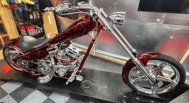 2009 Iron Horse LSC Custom with Crazy Medusa paint, Foose rims and chrome LAF pipes